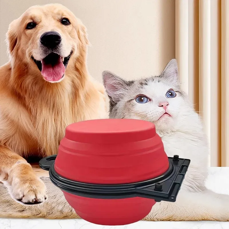 

1pcs 2-in-1 Foldable Dual Bowl Feeding Bowl Portable Outdoor Travel Dog and Cat Drinking Bowl Dog Water Bottle Dog Accessories