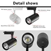 LED Track Light 110v 220v Set Track Lamp Spot Lighting Fixture COB 12/20/30/40W Spotlight Rail For Store Kitchen Indoor 2