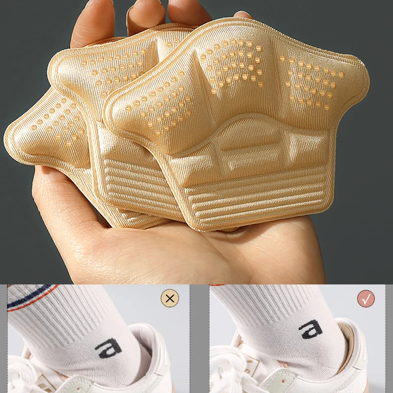 Heel Stickers Protectors Pain Relief Anti-wear Feet Shoe Pads Sneaker Insoles Patches Adjust Size High Heel Cushion Inserts 4pcs