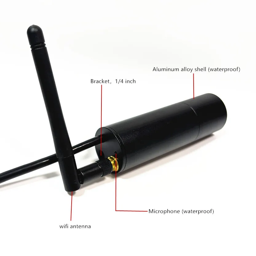 Camera mounted on a stand showing standard screw hole