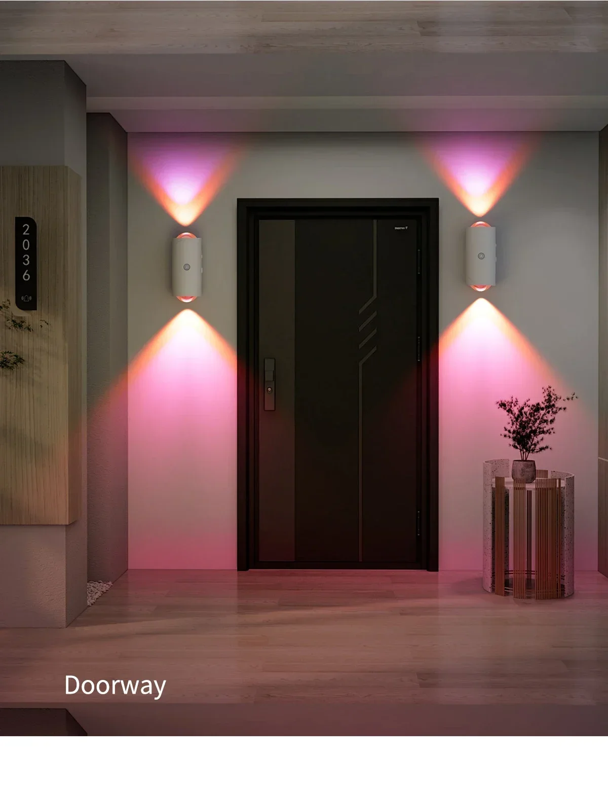 LED Night Light with Motion Sensor RGB Gradient Ambient Wall Lamp Rechargeable Dimmable Magnetic Ladder Light for Bedside Closet