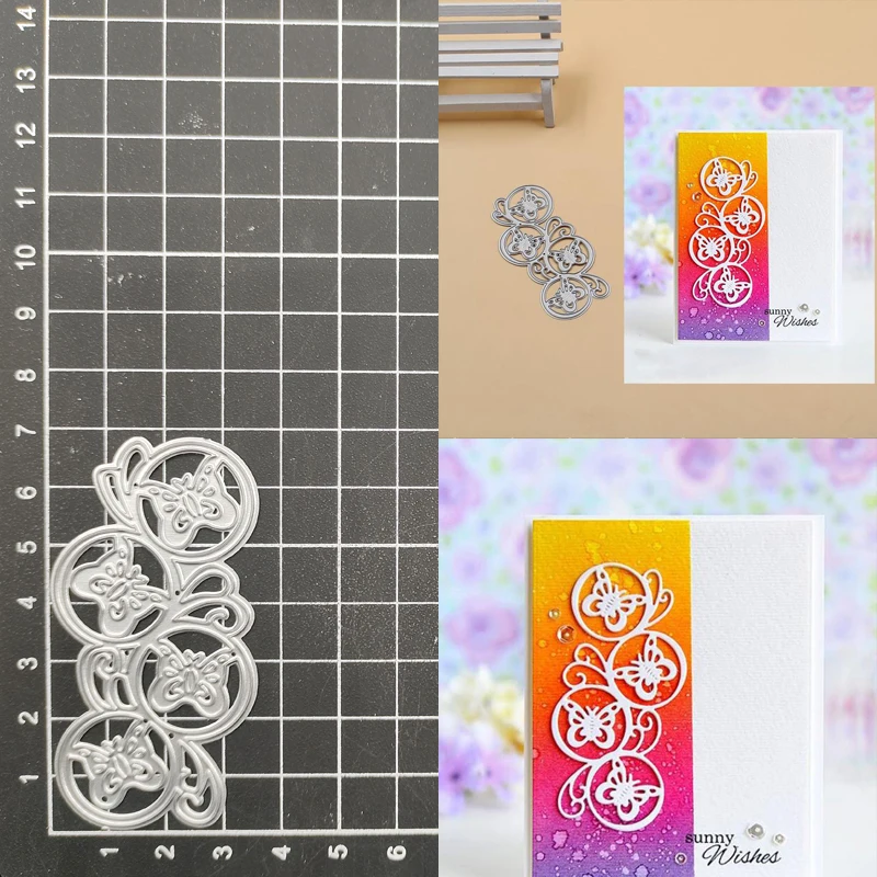 

Butterfly Circles Metal Cutting Dies Stencil Scrapbook Album Stamp Paper Card Embossing Decor Craft Knife Mould