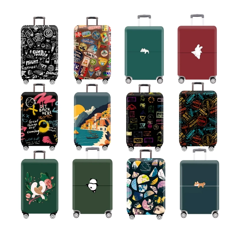 Mateju Coprivaligia Elastico Lavabile Con Stampa Cane Husky Siberiano – Copertura Protettiva Per Trolley Da Viaggio, Antipolvere E Impermeabile – Taglie S-M-L-XL, Regalo Per Amanti Animali