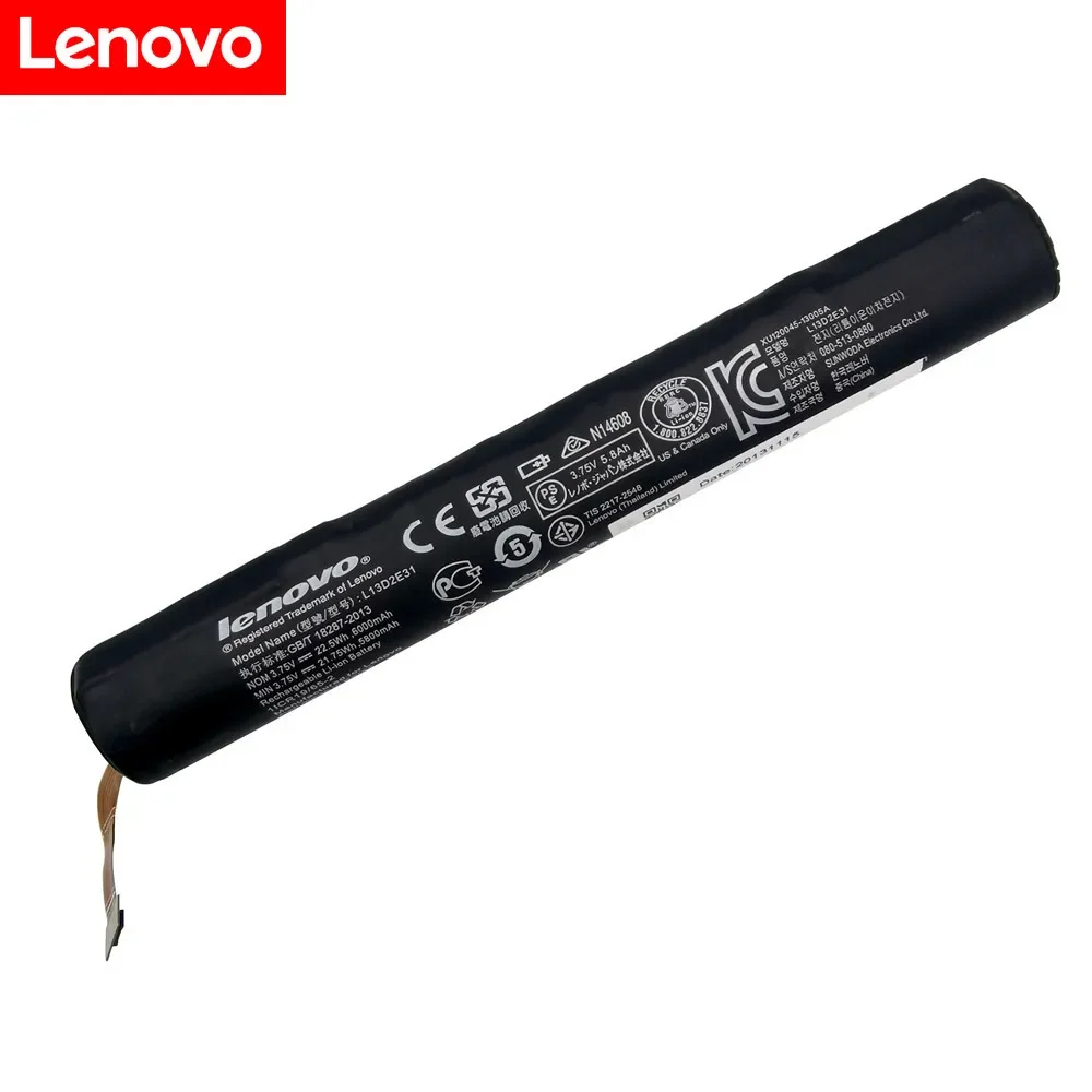L13D2E31 Tablet Battery For Lenovo Yoga Tablet 8 B6000 B6000-H B6000-F 60044 60043 L13C2E31 3.75V 6000mAh