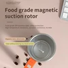New Portable Temperature Heating Magnetic Stirring Mug Coffee Milk Mixing Cup Home USB Rechargeable Double Drinking Mouth Cup 2