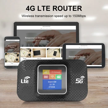 4G LTE Wireless WIFI Router Sim Card Slot Unlock Modem 3650mAh Outdoor Hotspot 150Mbps Mobile WiFi Router Pocket WIFI Hotpot 2