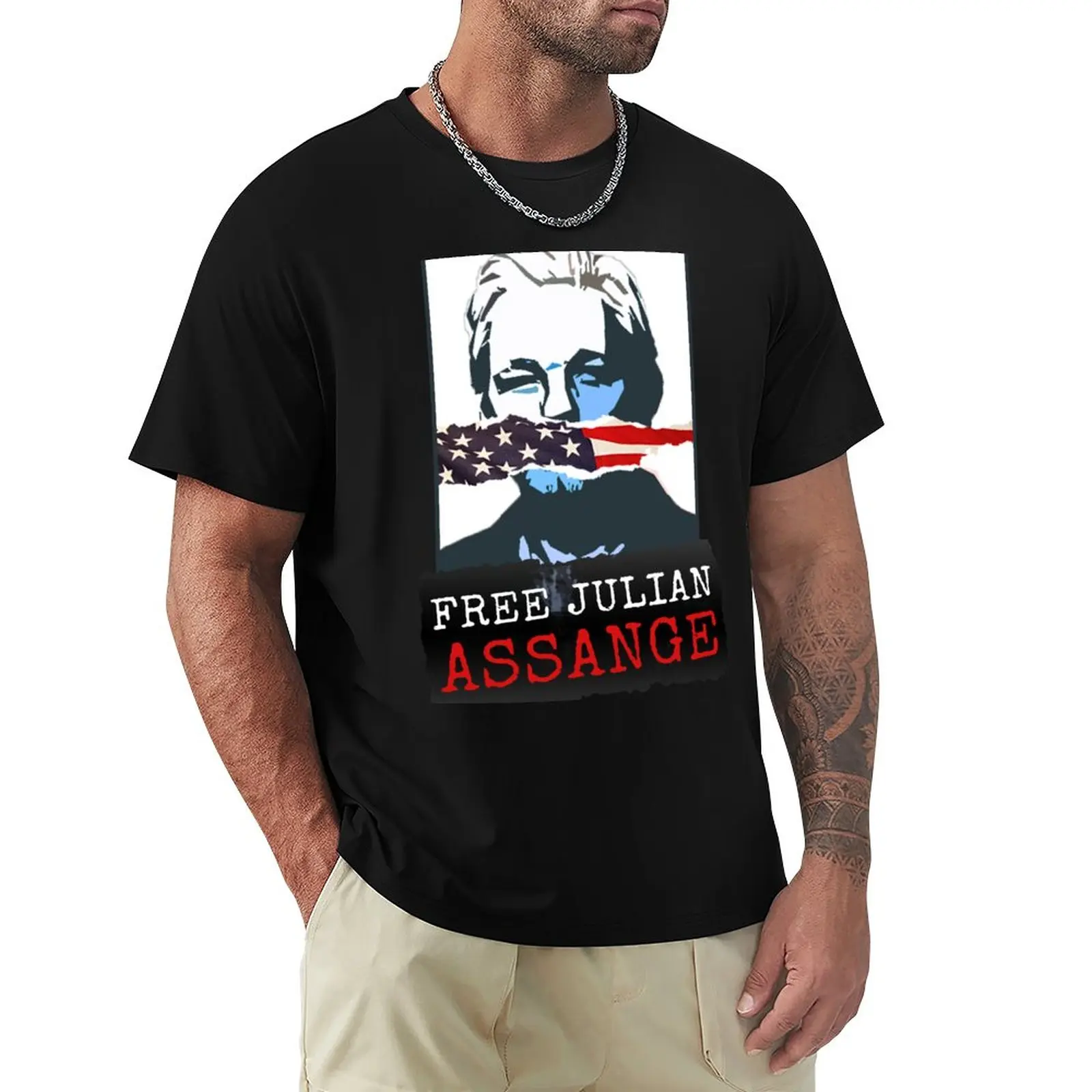 

FREE JULIAN ASSANGE T-Shirt plus size t shirts quick drying shirt man clothes vintage t shirt fruit of the loom mens t shirts