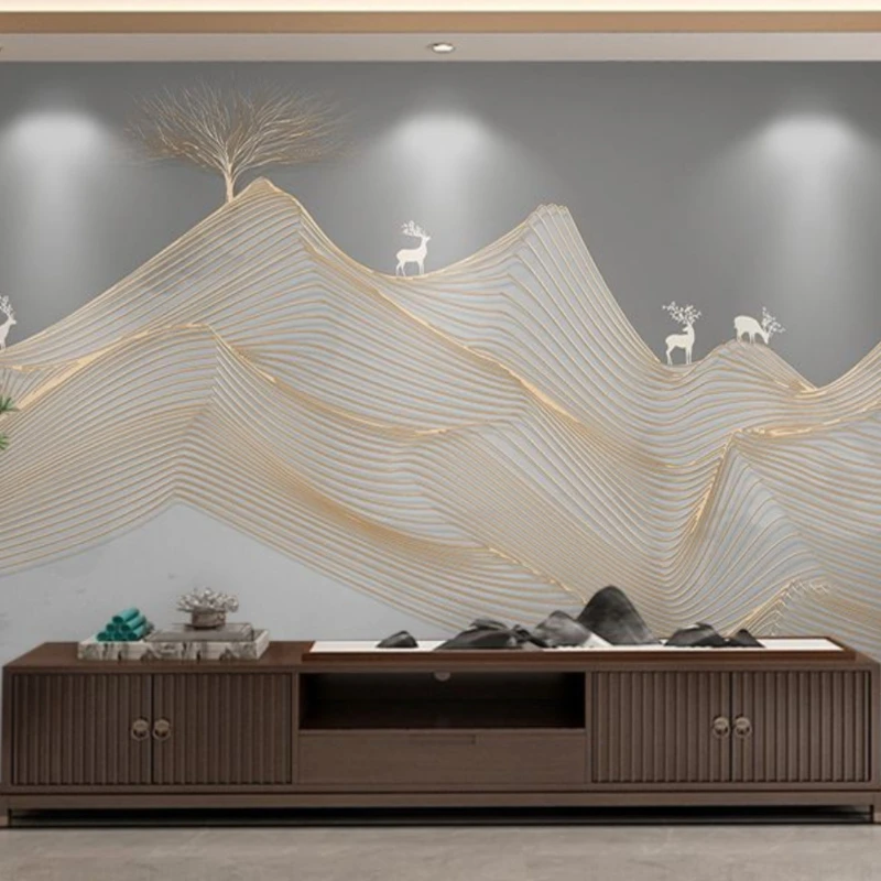 

Светильник роскошный фон для телевизора Настенная роспись 8D художественная гостиная диван кино и телевизор настенная ткань спальня кабинет обои