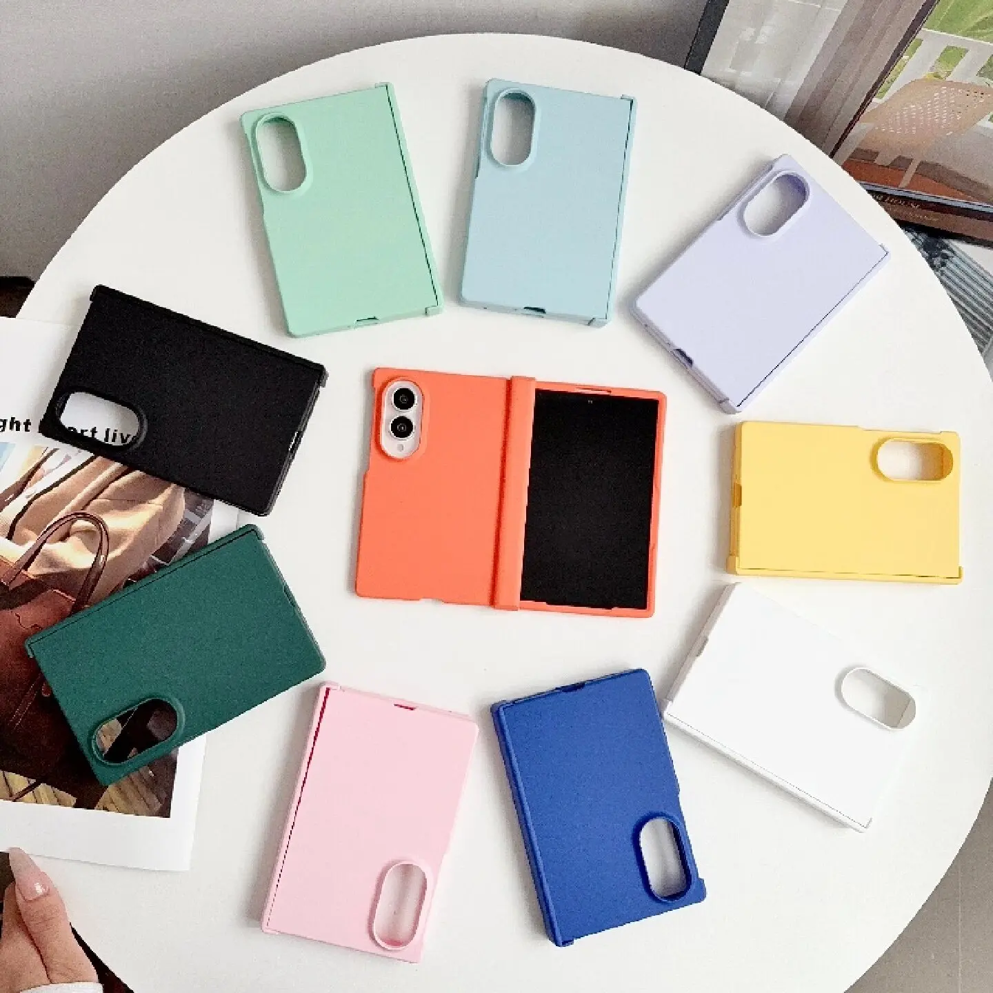 Luxury Skin Feel Candy Color Ultra Thin Phone Case with Axis Protection