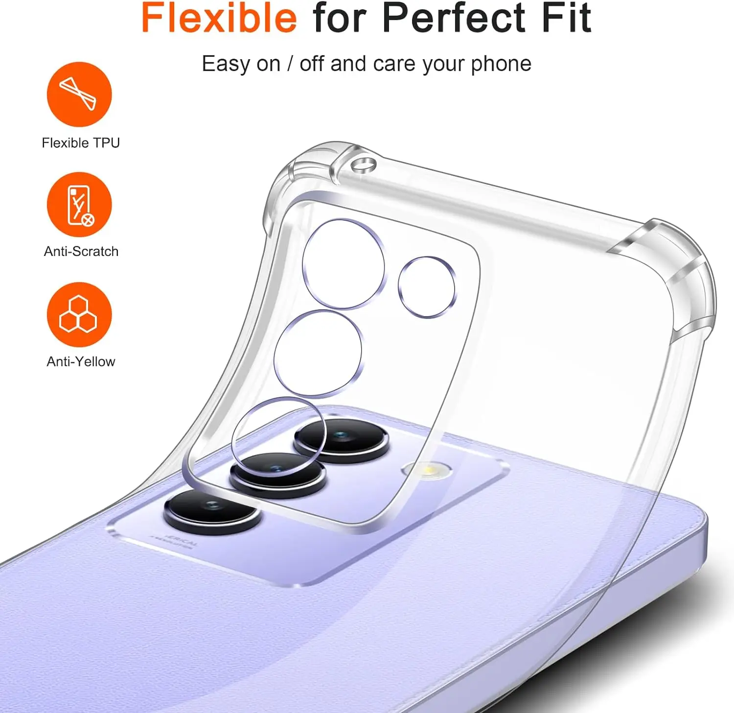 Custodia in TPU antiurto a quattro angoli per VIVO V40 SE V30 Lite 5G V30e V29 Pro V29 Custodia protettiva trasparente Capa Fundas Coque_voghion.com