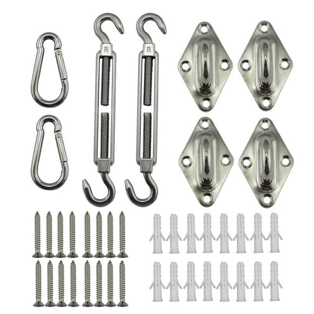 Kerti Árnyék-Kiegészítők M6 Sun Shade Sail Hardware Kit Rozsdamentes, Rozsdás Ellen - Image 2