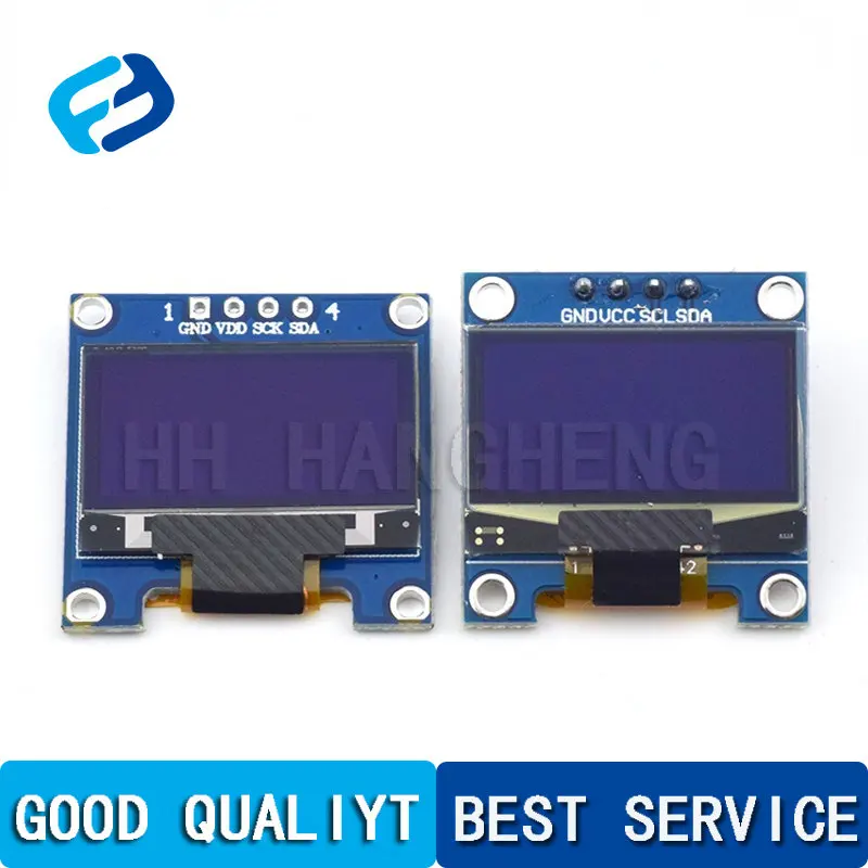 0.96 인치 파란색 노란색과 파란색 2 색 흰색 I2C IIC 통신 디스플레이 OLED LCD 화면 모듈 