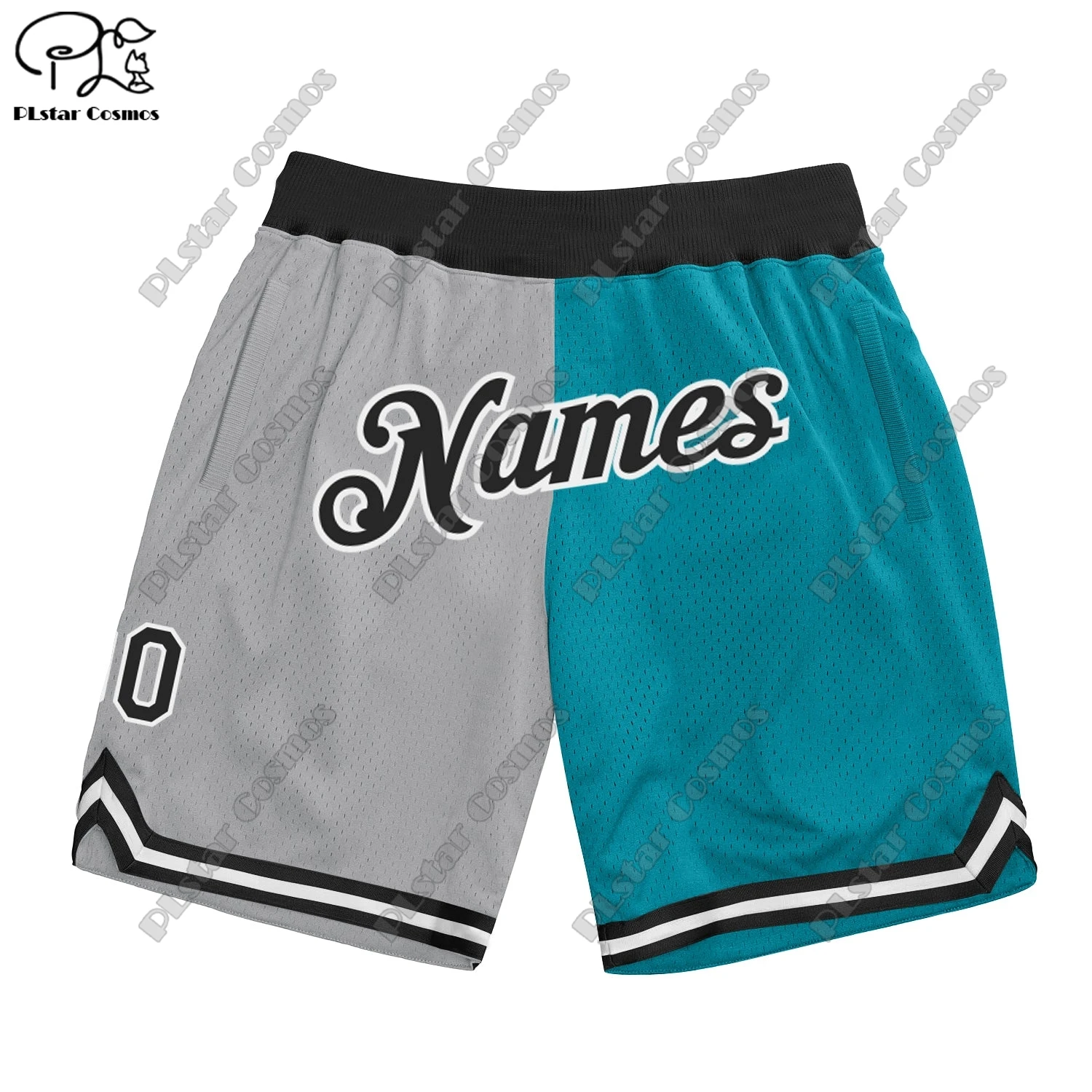 

PLstar Cosmos 3D Printing 2023 Half & Half Custom Name Fashion Summer Men's Basketball Shorts Casual Sports Series 3