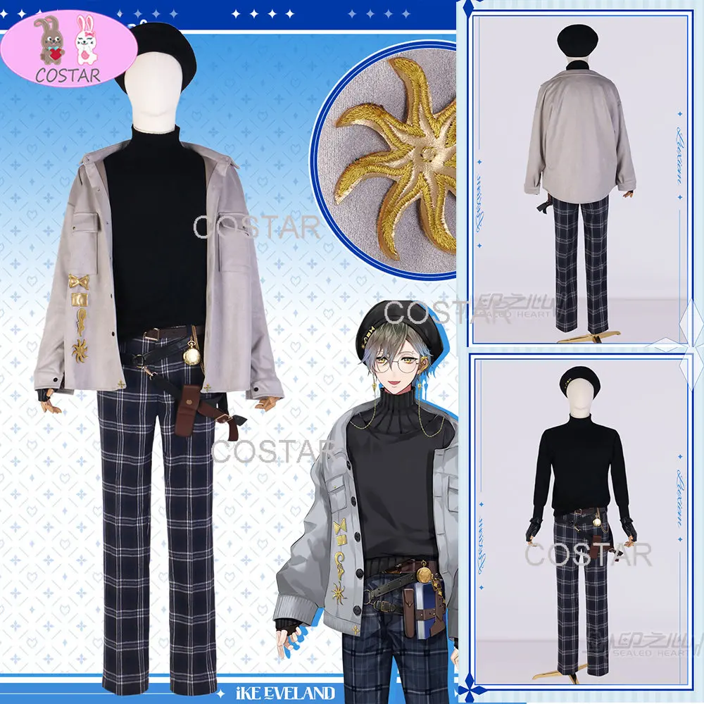 

COSTAR VTuber Nijisanji Luxiem Ike Eveland Cosplay Costume Halloween Outfits Men New Suit Uniform Anime Cosplay Dress