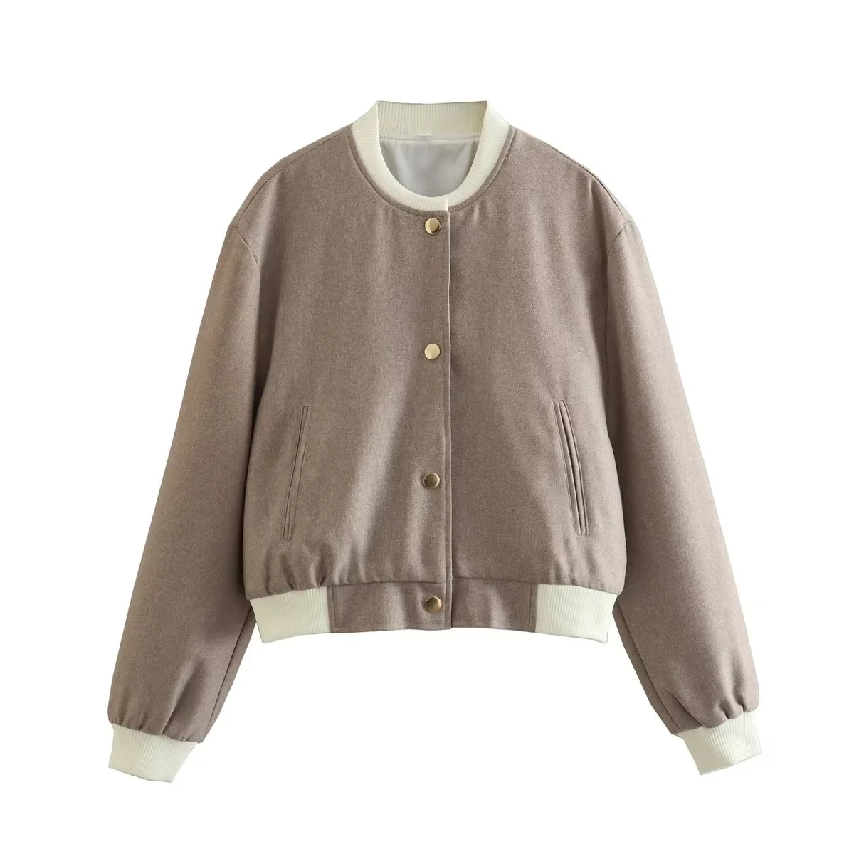 Women's Bombers Jackets Coat Khali Short Outwear Long Sleeve Vintage Vested Female Kurtki Casual Loose Korean zaaztrafins Jacket