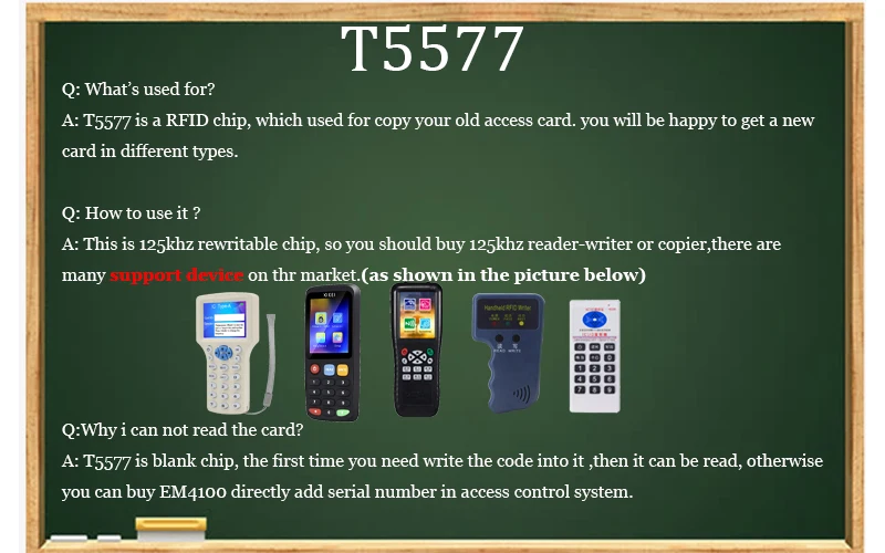 RFID 125KHz EM4305 T5577 5200 Blank Card Writable Smart Access Control Key Read/Write Program Card Changeable Copy White Card