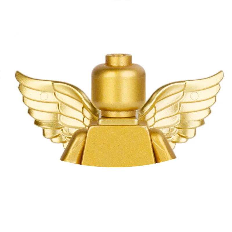 Chrome Golden Mister Mr Gold Man Placcatura Shiny Angel Wing Building Brick Blocks Uomo All Body Mini Action Figure Toy