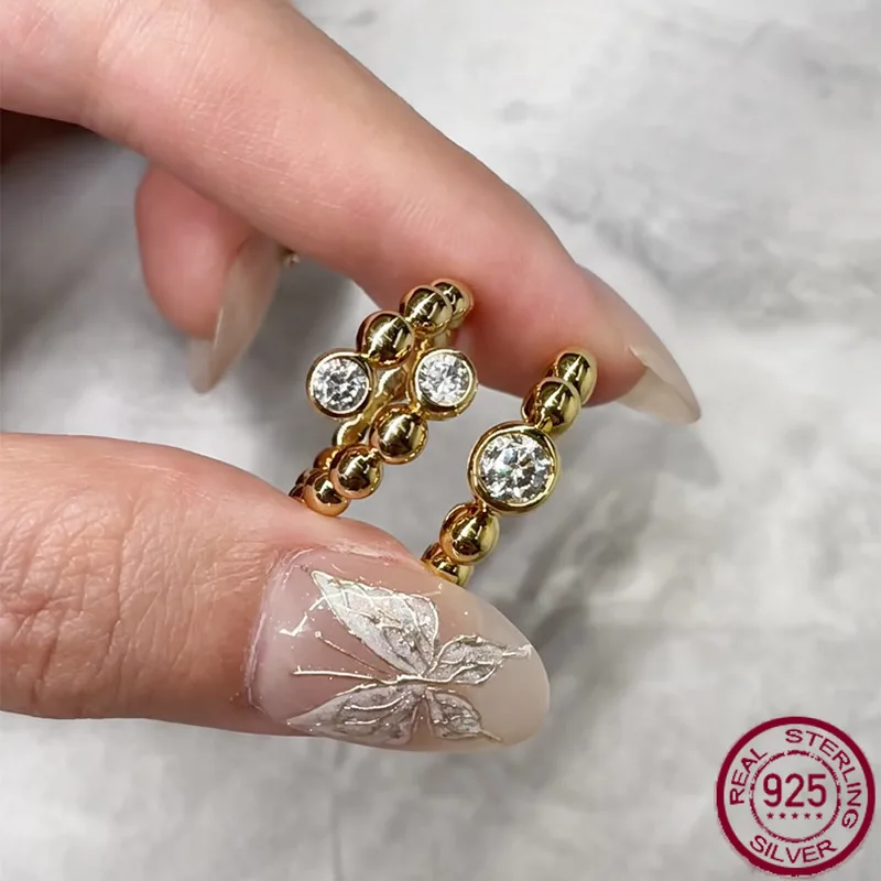 

Серебряное кольцо S925 пробы, элегантное, высококачественное, простое и элегантное, модное и универсальное Открытое кольцо, ювелирные изделия для женщин