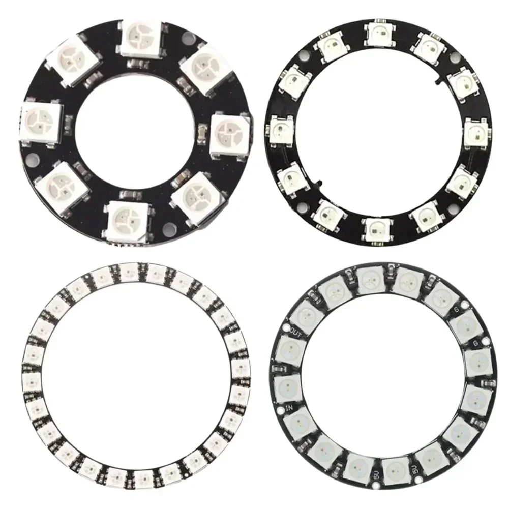 1pc Full-color RGB WS2812 5V Individual Addressable RGB LED NeoPixel Ring for ArduinoWS2812 glow rings