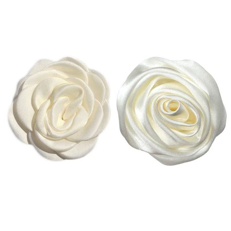 

Milk White Floral Hair Clip Artificial Camellia Rose Flower Hairpins