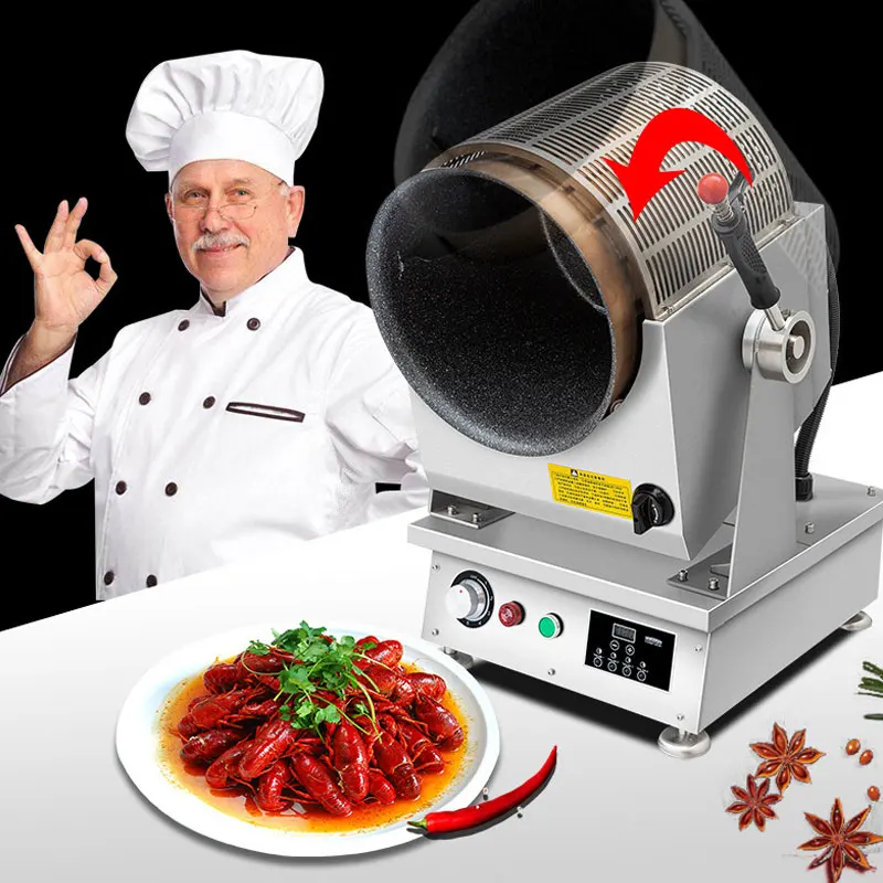 Commercial Gas Cooking Machine Automatic Intelligent Cooking Robot Fried Rice Machine Electromagnetic Drum Pot SMK-TSGT