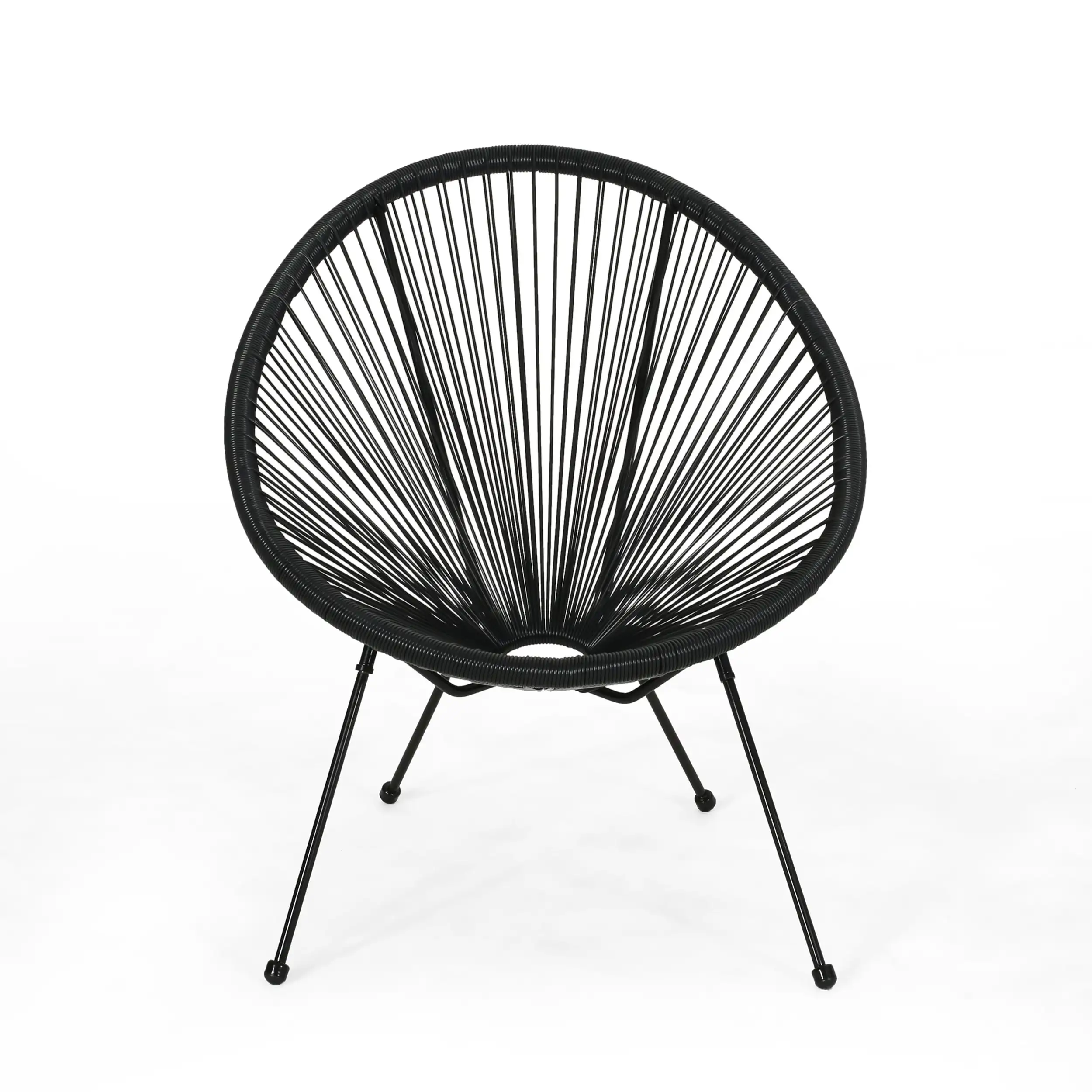 

Beckett High Load-bearing Strong Stable and Durable Faux Rattan Woven Acapulco Outdoor Accent Chair Black