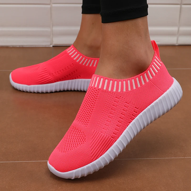 Women Sneakers Flat Bottomed Outdoor Casual Sports Single Shoes Comfortable Summer Mesh Lightweight Vulcanized Walking Shoes