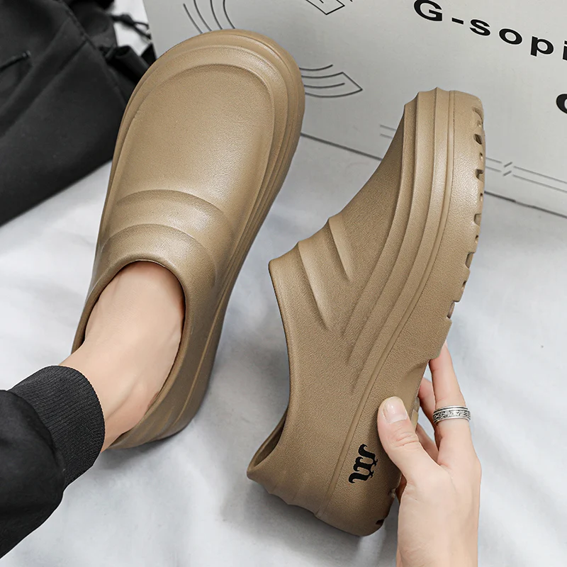 New Men's and Women's EVA Chef Shoes Anti Slip Waterproof Oil Resistant Comfortable Work Slippers Outdoor Fishing Leisure Shoes