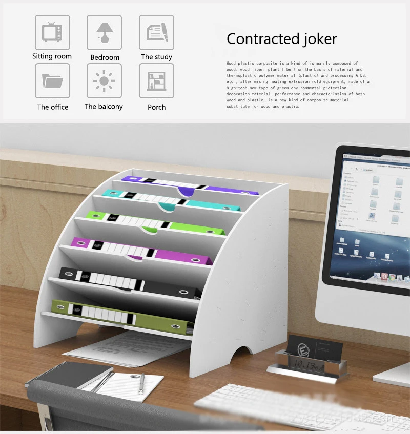 Suporte de Arquivo de Armazenamento Caixa de Armazenamento Artefato Multicamadas Grande Capacidade Pasta Escritório Desktop Classificação Dados a4 Quadro 7 Computers & Electronics