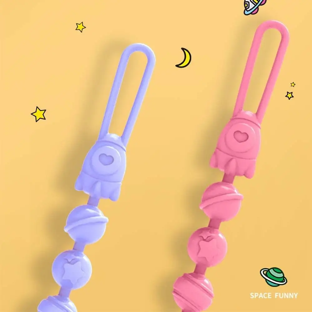 

Cartoon Baby Pacifier Chain Adjustable Teether Toys Straps Anti-lost Chain Strap Silicone Stroller Accessories