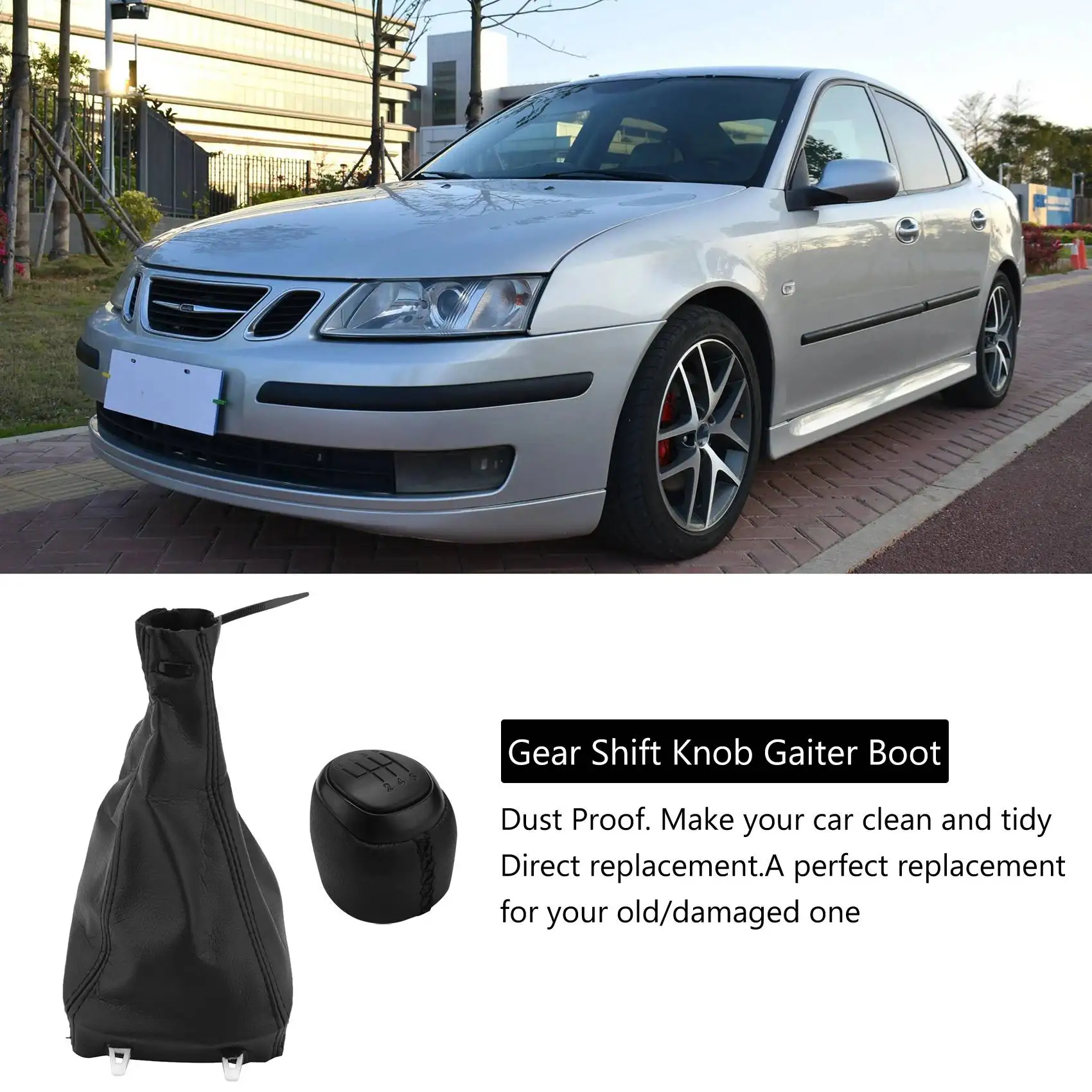기어 시프트 노브 각반 부트 커버, SAAB 93 9-3 SS 2003-2012 55566207 55353898, 6 단