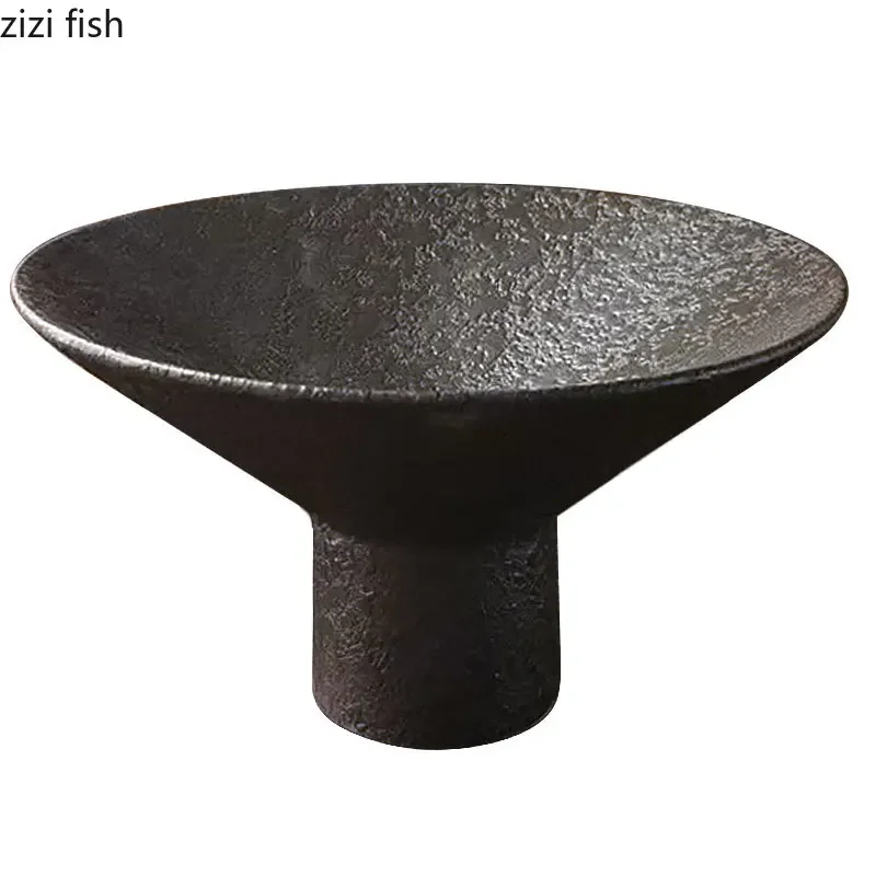 Ceramics Dinner Plate Tall Pasta Plates Salad Bowls Soup Basins Creative Restaurant Home High Feet Tableware Snack Dessert Trays dining dish