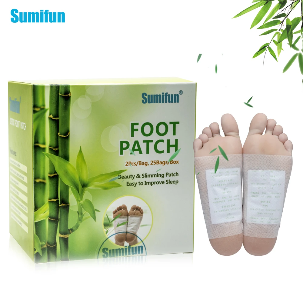 

50Pcs/Box Herbal Foot Patches Body Detox Slimming Cleansing Sticker Helping Sleep Weight Loss Relieve Fatigued Massage Plaster