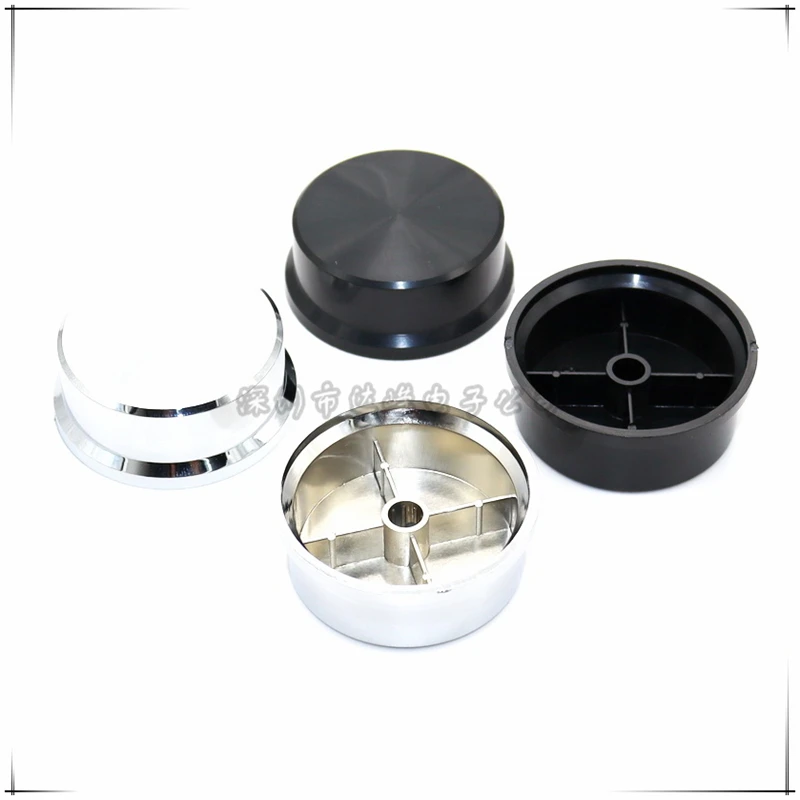 2PCS 45*17mm plastic plated knob Potentiometer knob Amplifier volume adjusting Flower Shaped Inner Hole 6mm potentiometer knob cap