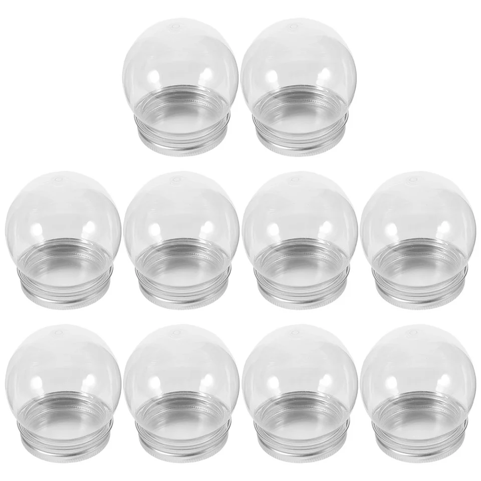 Sneeuwbolset Van 10 Plastic Waterbollen Sneeuwbol Voor Kerstknutselprojecten