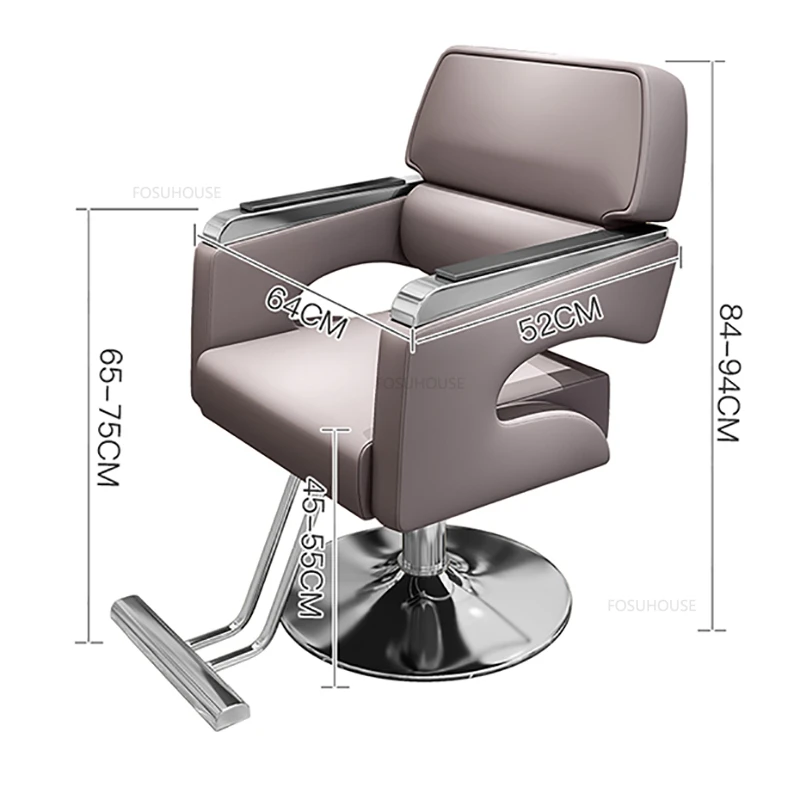 Description Picture 5 of itemModern Barber Chairs Barber Shop Fashion Special Barber Chair Simple Salon Furniture for Beauty Salon Hairdressing Perm Chairs