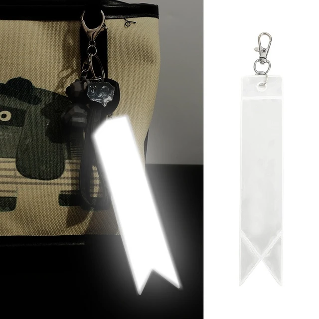 Reflektierende Keychain für Taschen Rucksack Anhänger Streifen Ornamente  Reflektoren für Dinge Erwachsene Kinder Nacht Sicherheit Zubehör