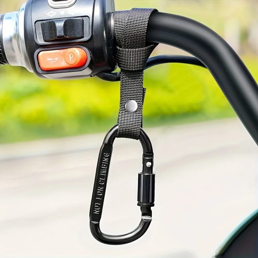 Motorcycle Electric Scooter Hook Front Hook Aluminum Alloy Handlebar for Bicycle Handlebar Clip No-Drill Black