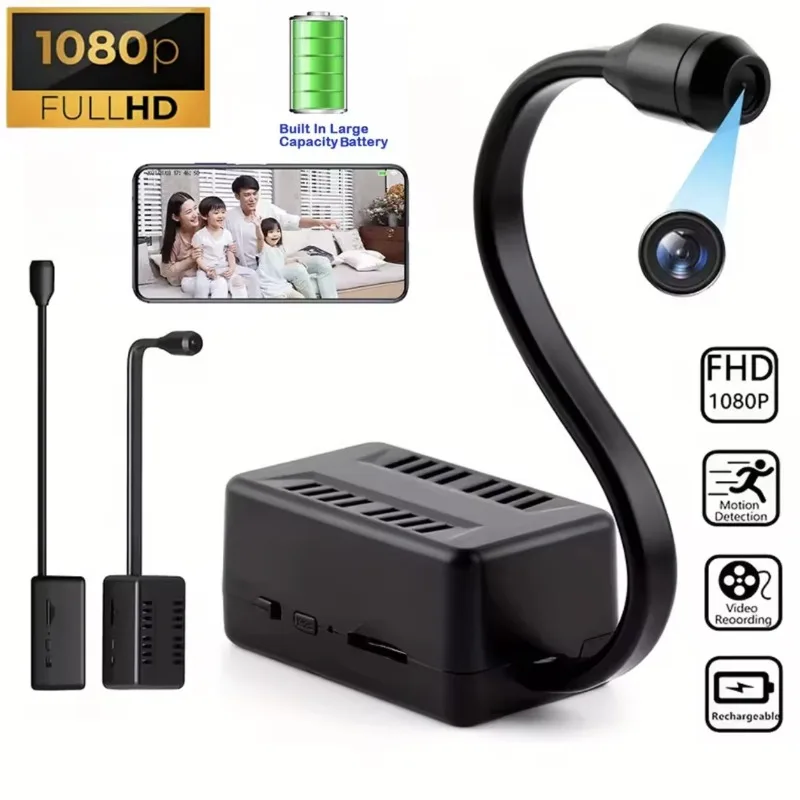 Mini Camera 1080P HD WiFi Wireless Camera Video Recorder Home Security Surveillance Motion Detection P2P Camcorder Remote View 1
