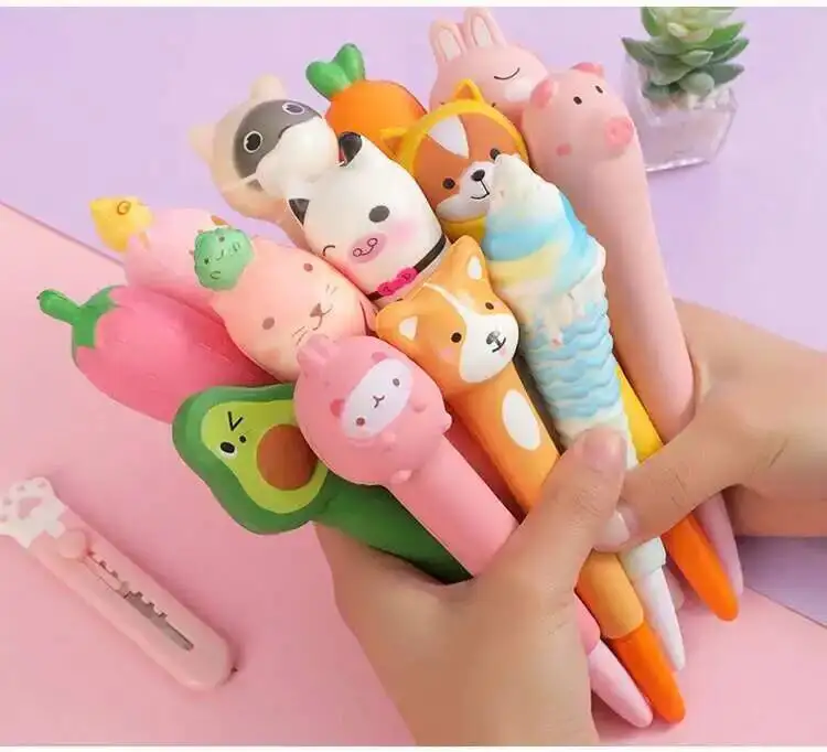 1 Stück Lytwtw's süßer Kawaii weicher Gelstift für Schreibwaren, Dekompression, kreativ, süß, hübsch, schön, Cartoon-Stift, Büro, Schulbedarf – Detail 20