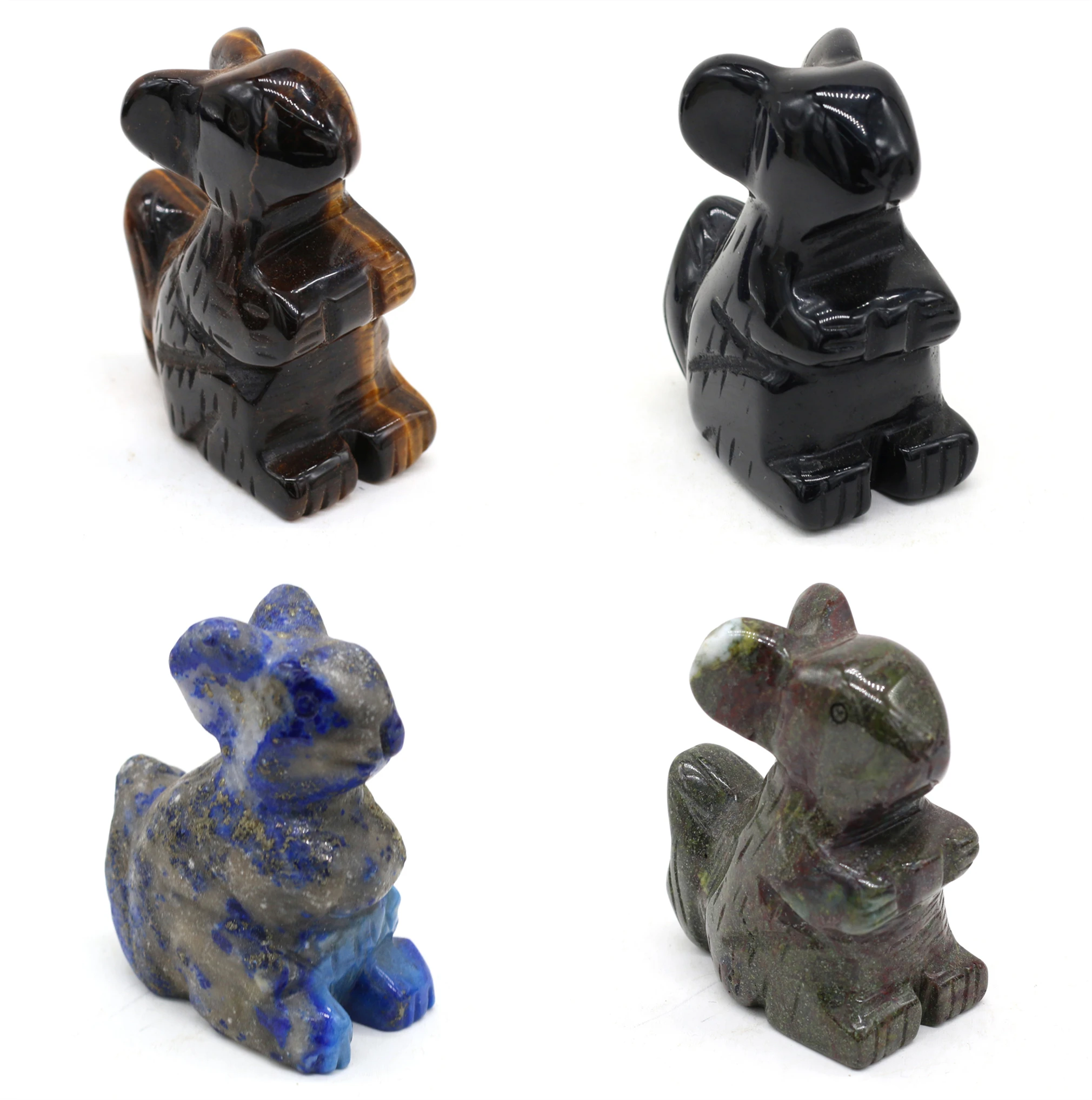 

Natural Healing Crystals Stone Kangaroo Statue Jewelry Handmade Crafts Home Office Tabletop Trinket Decoration Room Ornaments