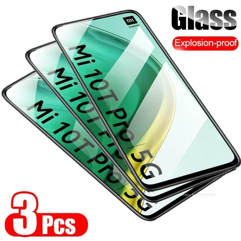 3Pcs HD Clear Glass For Xiaomi Mi 10T 12T Pro Protective Glass On Xiaomi Mi 11T T10 Pro Screen Protector For Xiaomi Mi10T 10TPro