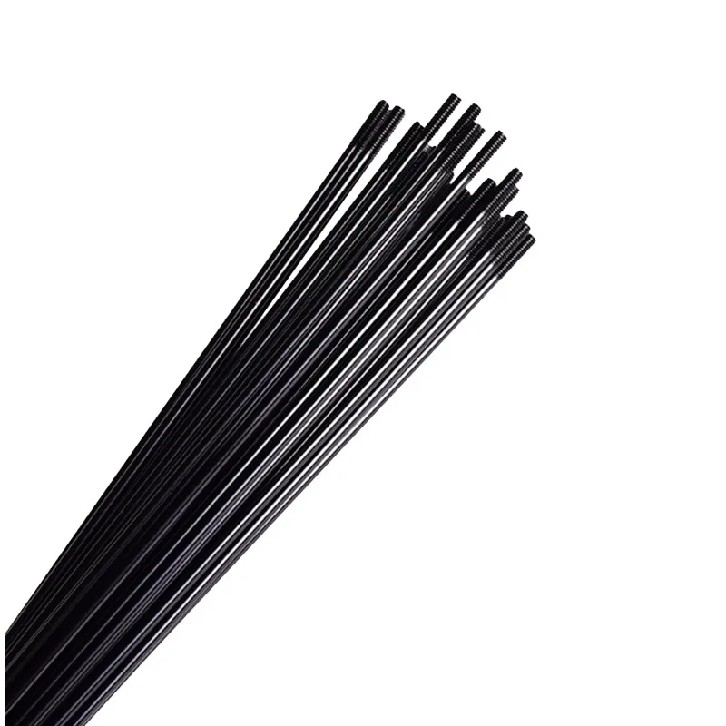 12Pcs Stainless Steel Bicycle Spoke Wire Straight Elbow Straight Pull Equal Diameter MTB Free Spoke Cap 14G * 2.0mm