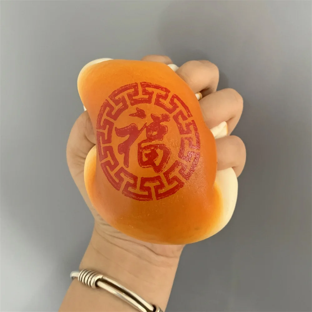 Mochi Steamed Bread China Town Traditional Cheese Print Round Lucky Safety Snack Cart Display Props Faux Food Model Slow Rebound food model food photography props kitchen food toys bread food model