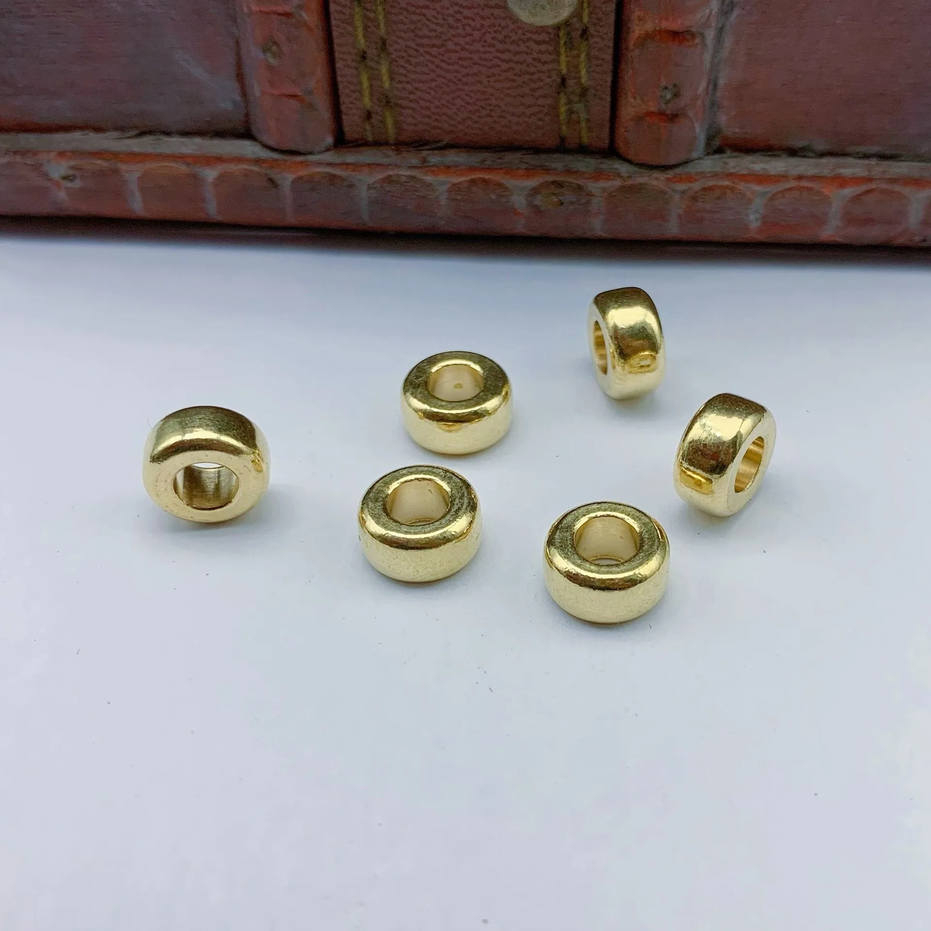 10pcs Brass old bead DIY bracelet necklace copper accessories knife pendant EDC paracord accessories