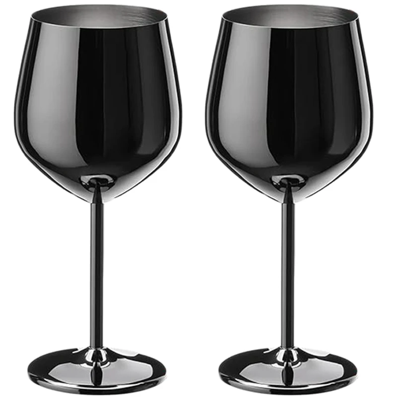 New Stainless Steel Glass Cocktail Creative Metal Wine Glass Bar Restaurant Champagne Red Wine Drinkware Barware Cup