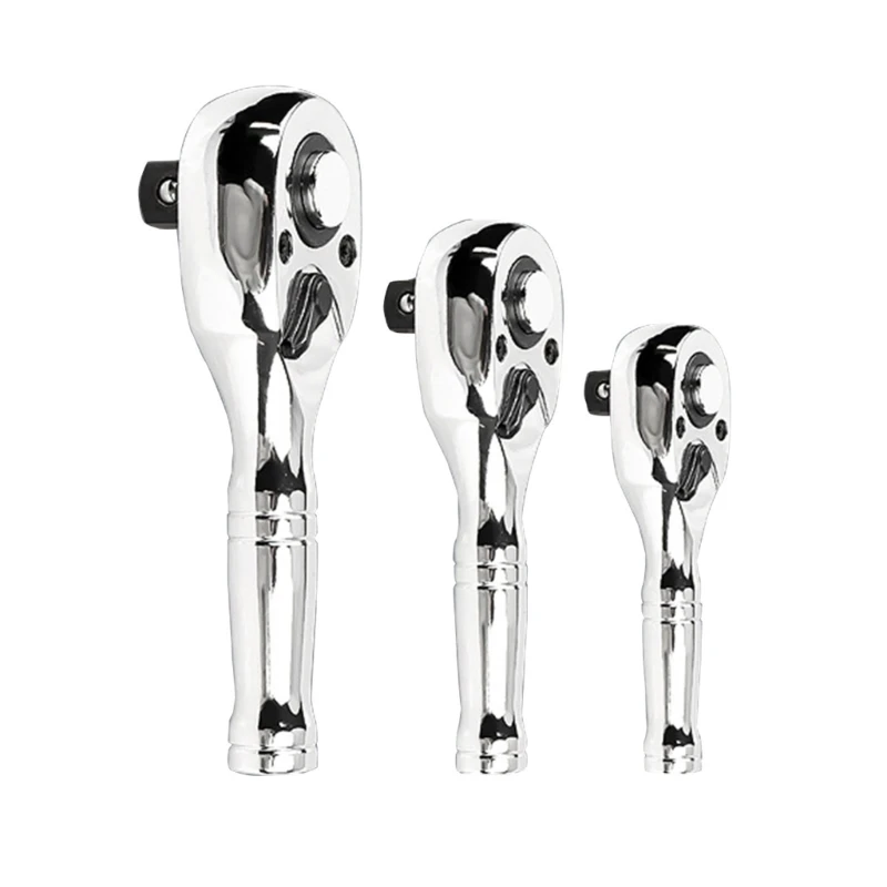 

3Pcs/set Ratchet Handle 1/4" 3/8" Ratchet Wrenches Socket Wrenches 72 Tooth Switches Multifunction Wrenches 517A