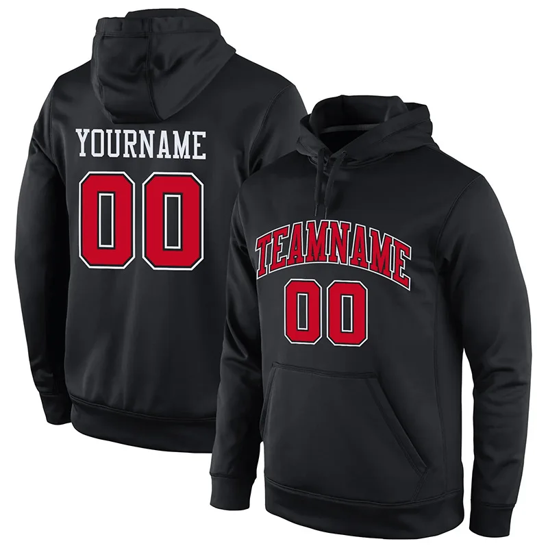Red and Black Color Customized Jersey 3D Printed Hoodies Unisex Pullovers Hoodie Casual Sweatshirts