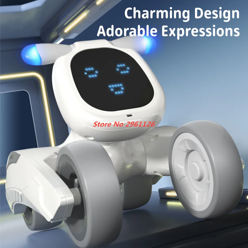 Intelligent Smart RC Robot Voice Control 2.4Ghz Walk & Dance Interactive Pet Program Robot Dog Talking RC Robot Dog Pet Kid Toy 2