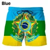 3D Printing Brazil Flag Pattern Beach Shorts For Men Summer Fashion Casual Board Shorts Men Outdoor Sport Gym Swimming Trunks 2